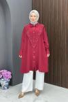 Taşlı Premium Tunik - Bordo