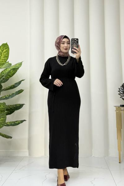 ARİA TRİKO ELBİSE Siyah