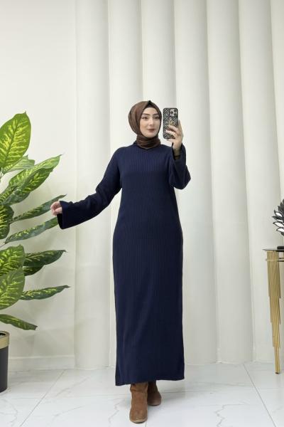 ARİA TRİKO ELBİSE Lacivert